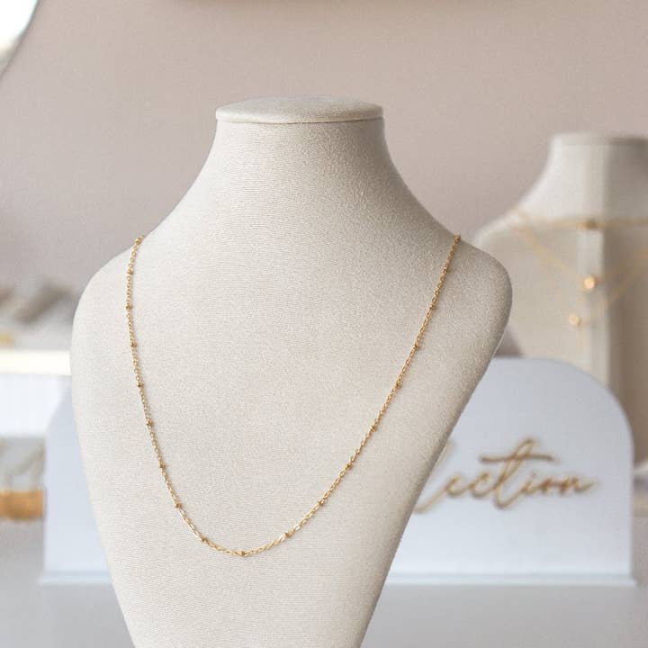 Basic Beaded Necklace - choose your length - Gold for wholesale by Saint Clairmont
