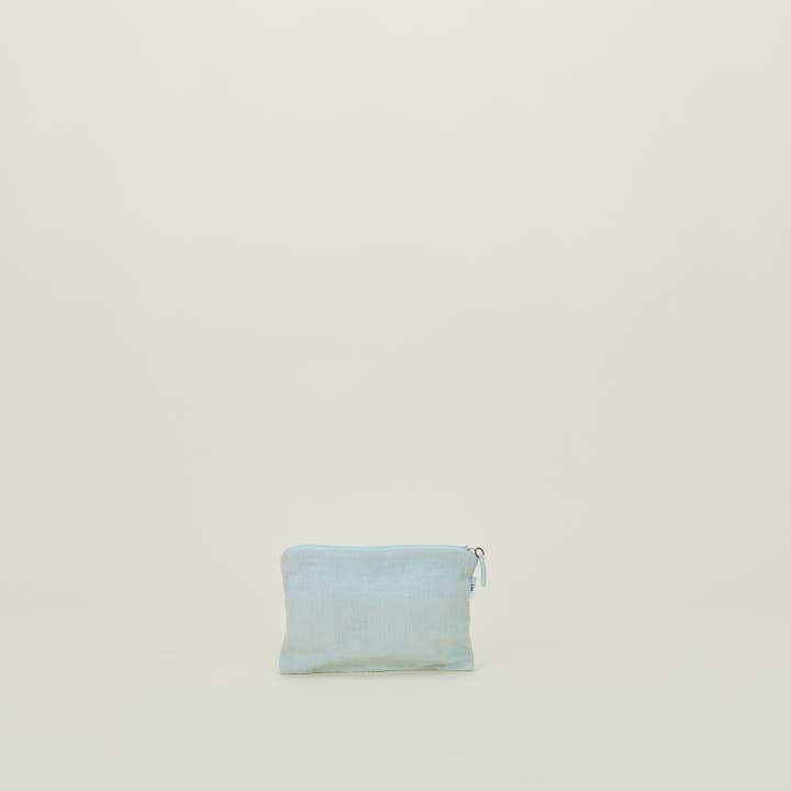 Hawkins New York - Wholesale Pouch - Women's - SIMPLE LINEN ZIPPER POUCHES - SKY2