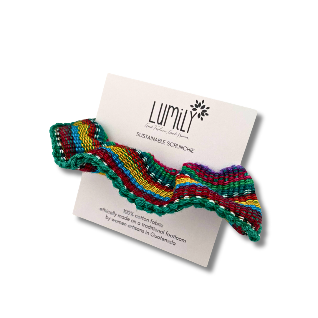 Lumily - Wholesale Scrunchie - Women's - Sustainable Textile Multicolor Hair Scrunchie - Guatemala2