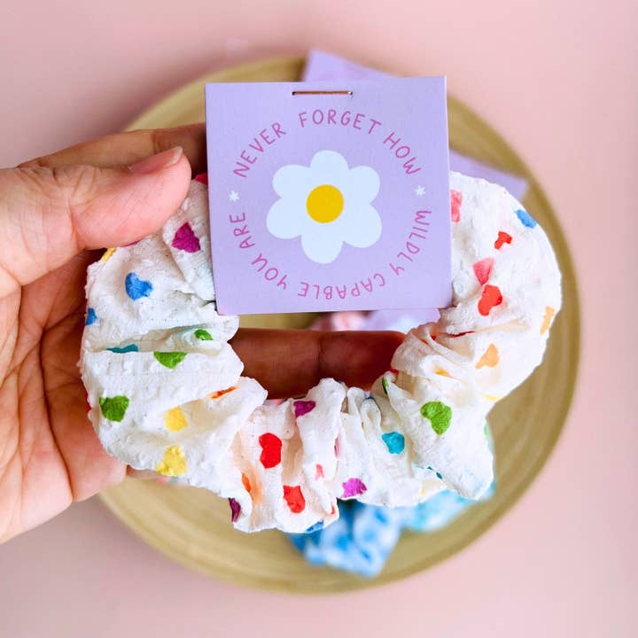 Tiny Gift Society - Wholesale Scrunchie - Women's - Floral Scrunchies | Thank You Gifts | Inspirational Positive