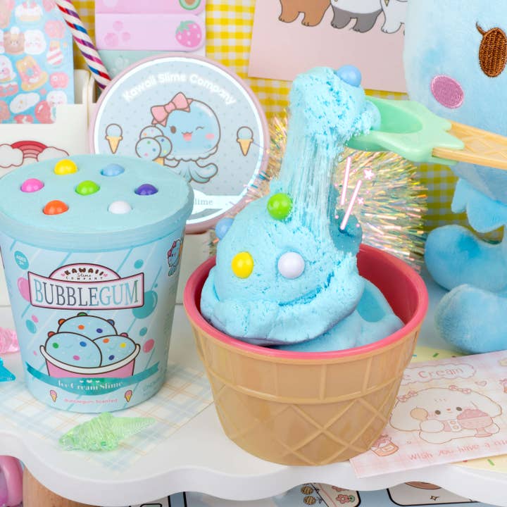 Kawaii Slime Company - Wholesale Putty/Slime - Kids - Bubblegum Scented Ice Cream Pint Slime (5pcs/case)2