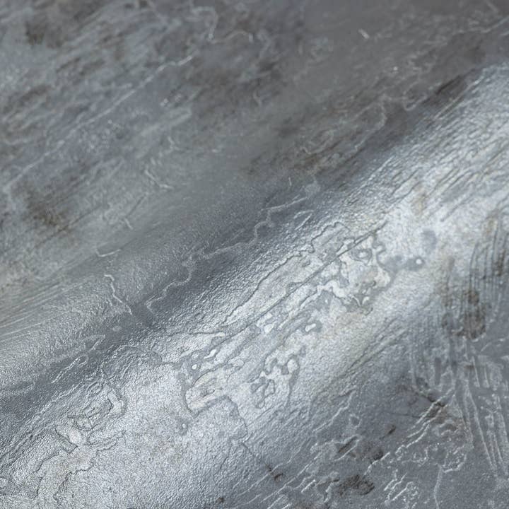 Modern Abstract Distressed Wallpaper, Rich Textured Embossed Wallcovering, Traditional, Stylish, Extra Large 114 sq ft Roll, Metallic Silver for wholesale by Walloro Luxury Embossed Wallpaper