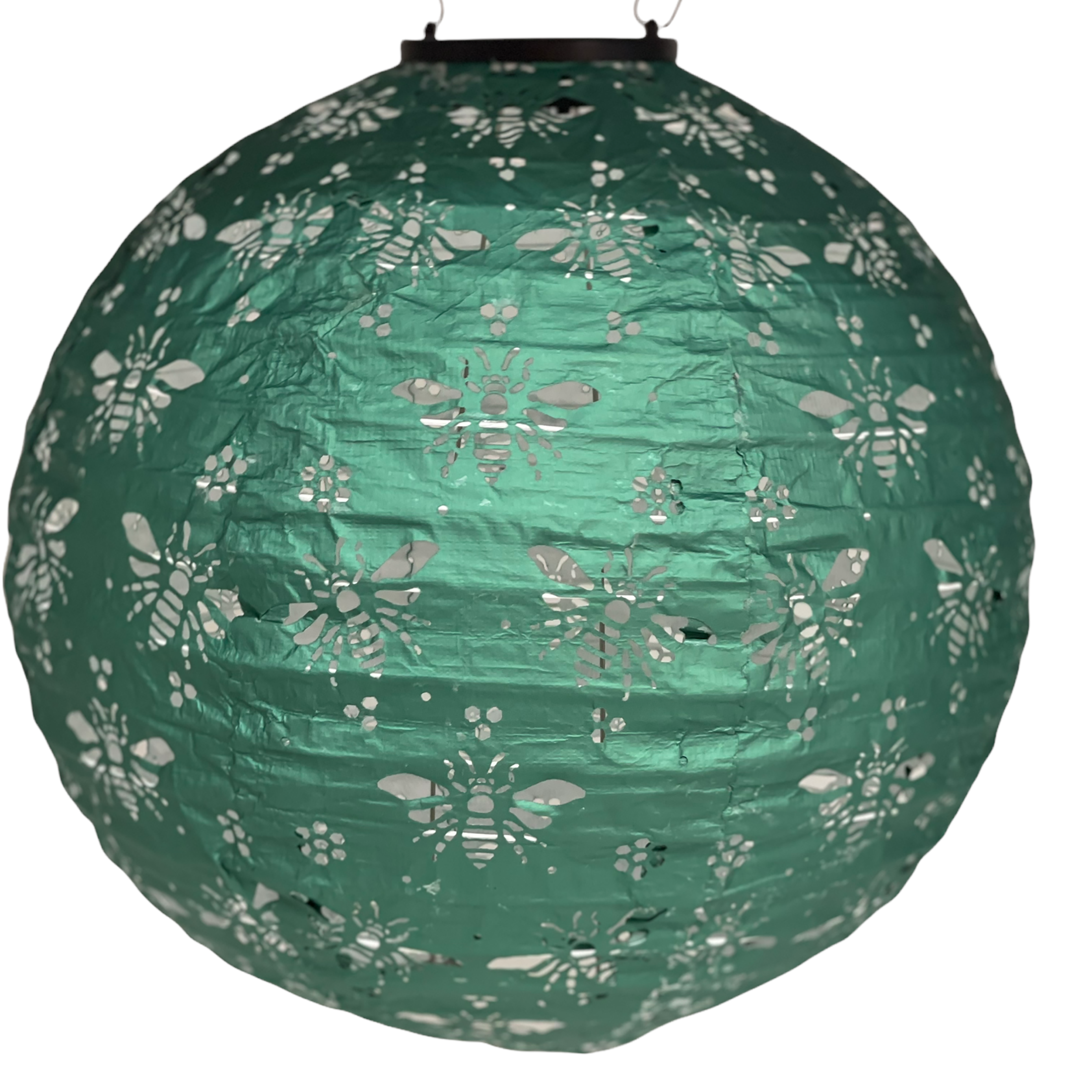 Delicious Designs Ltd - Wholesale Lantern - Solar Lantern - Green Bees 30cm3