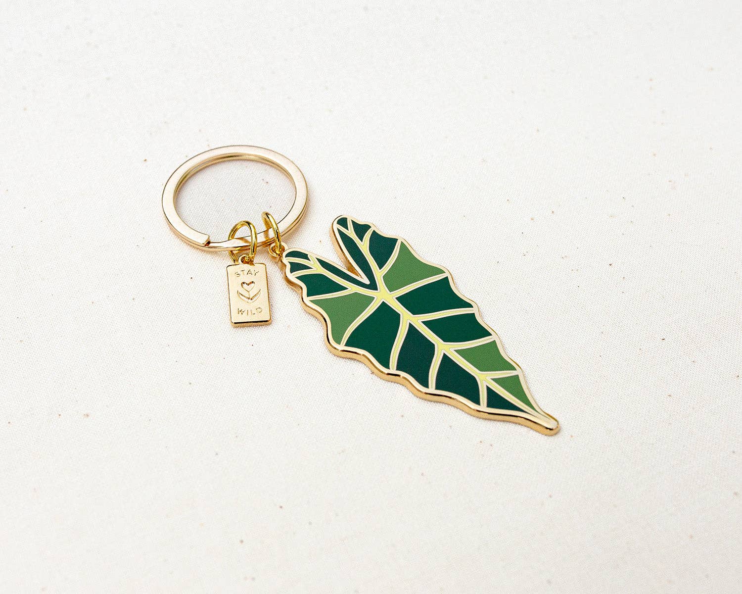 Wildship Studio - Wholesale Keychain - Women's - Jungle Leaf Stay Wild Keychain1