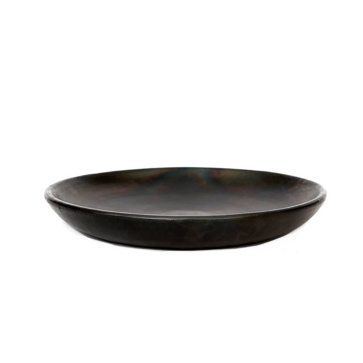 The Burned Classic Plate - Black - M for wholesale by Bazar Bizar Living