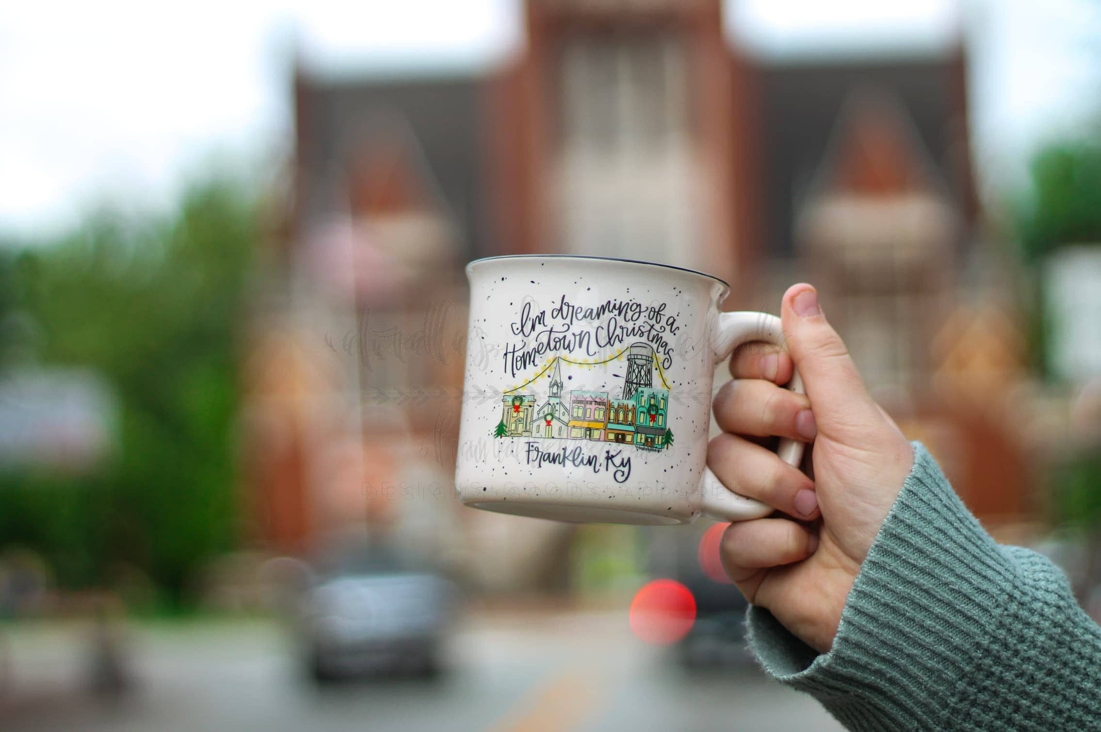 Doodles By Rebekah - Wholesale Coffee Mug - I'm Dreaming of a Hometown Christmas *Custom Town Name* Mug1