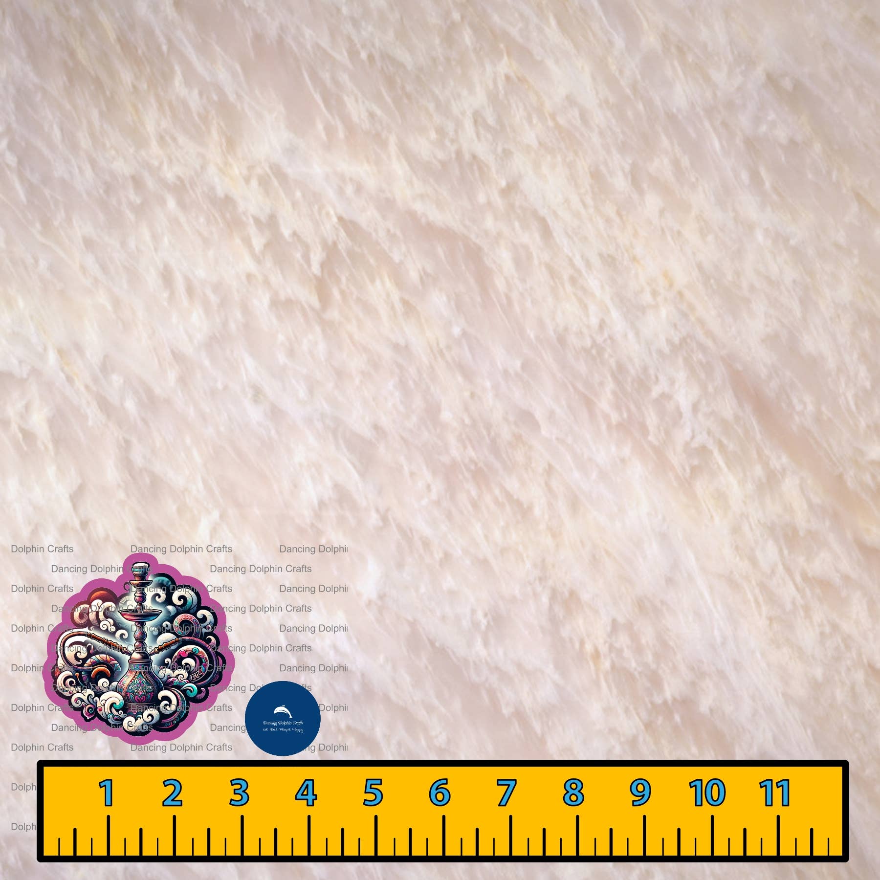 Dancing Dolphin Crafts – wholesale Klistermärke – Mystic Puff: Utsmyckad vattenpipa vinylklistermärke2