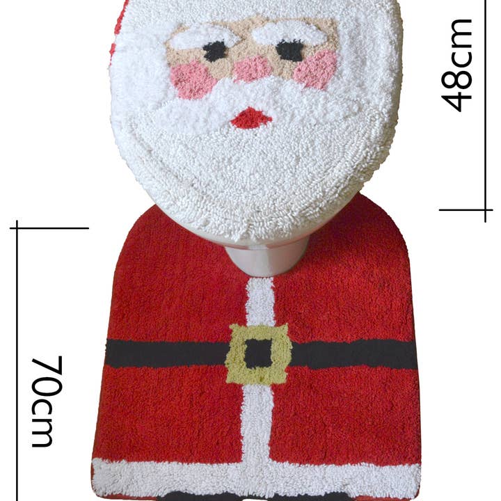 Allure Bath Fashions - Wholesale Toilet Seat Cover - Santa 2pc Toilet Seat Cover & Pedestal Set