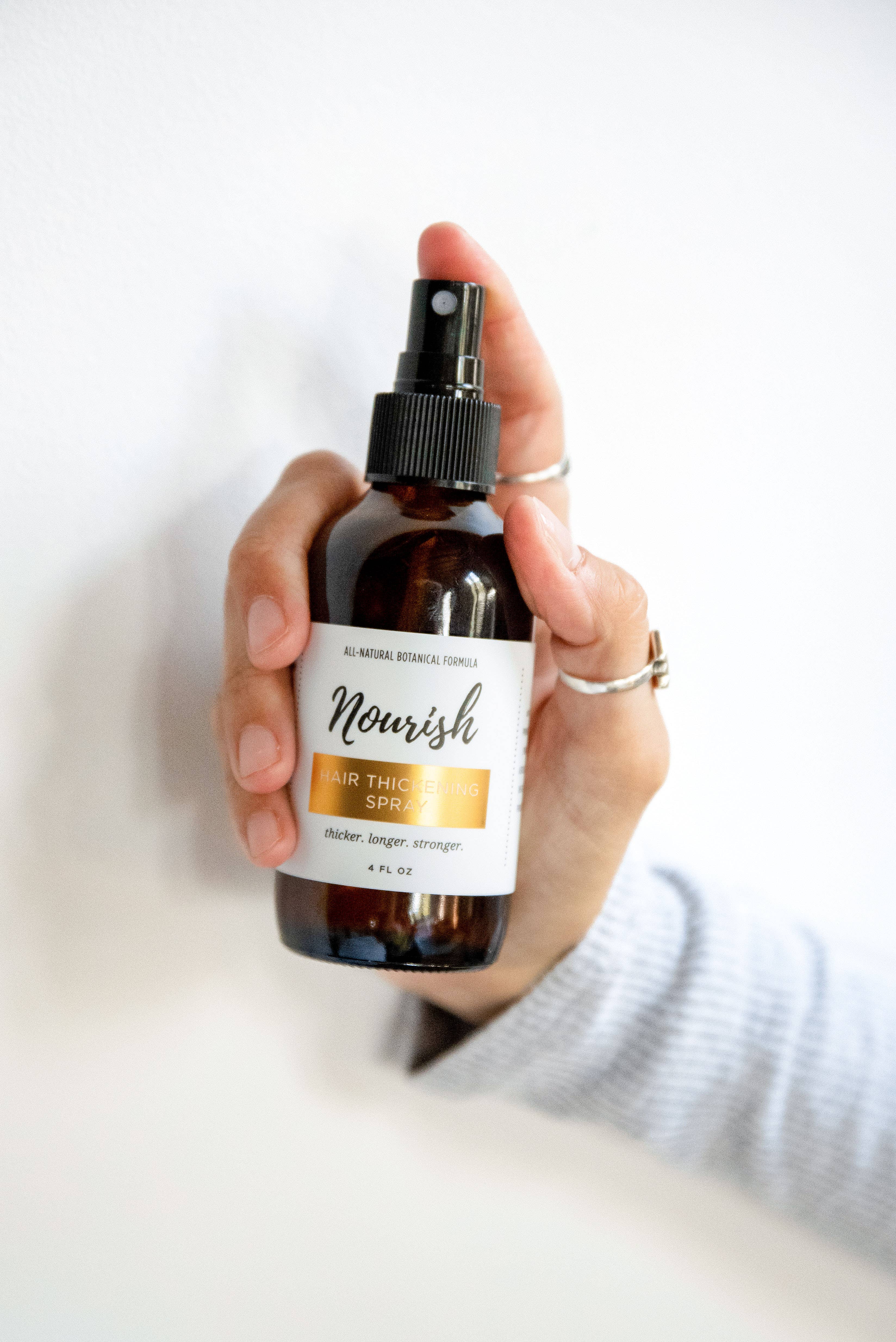 Nourish Natural Products - Wholesale Hair Spray - Hair Thickening Spray to boost volume and growth5