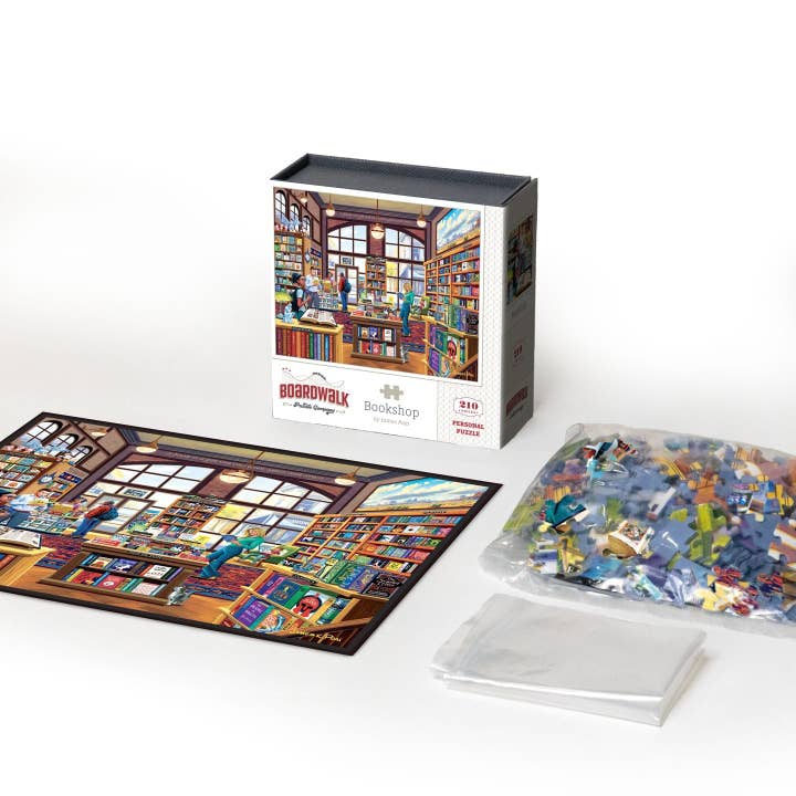 Boardwalk Puzzle Company - Wholesale Puzzle - Adult - Bookshop - Personal Puzzle - 210 Piece3
