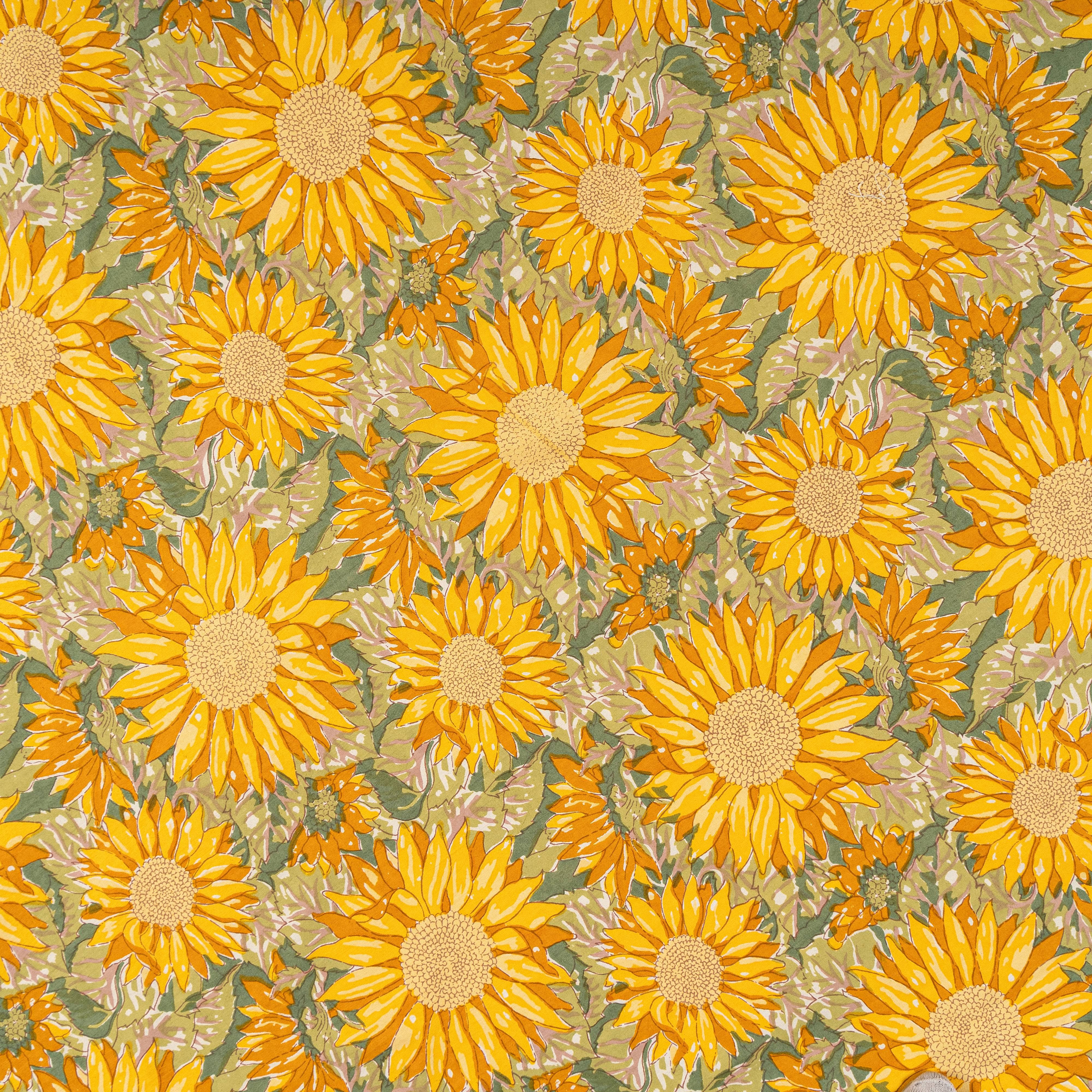 Couleur Nature - Wholesale Tablecloth - Sunflower Yellow& Green | French Tablecloths9