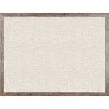 U Brands Linen Bulletin Board, 47" X 35" , Rustic Wood Frame for wholesale by Everyday Supply Co