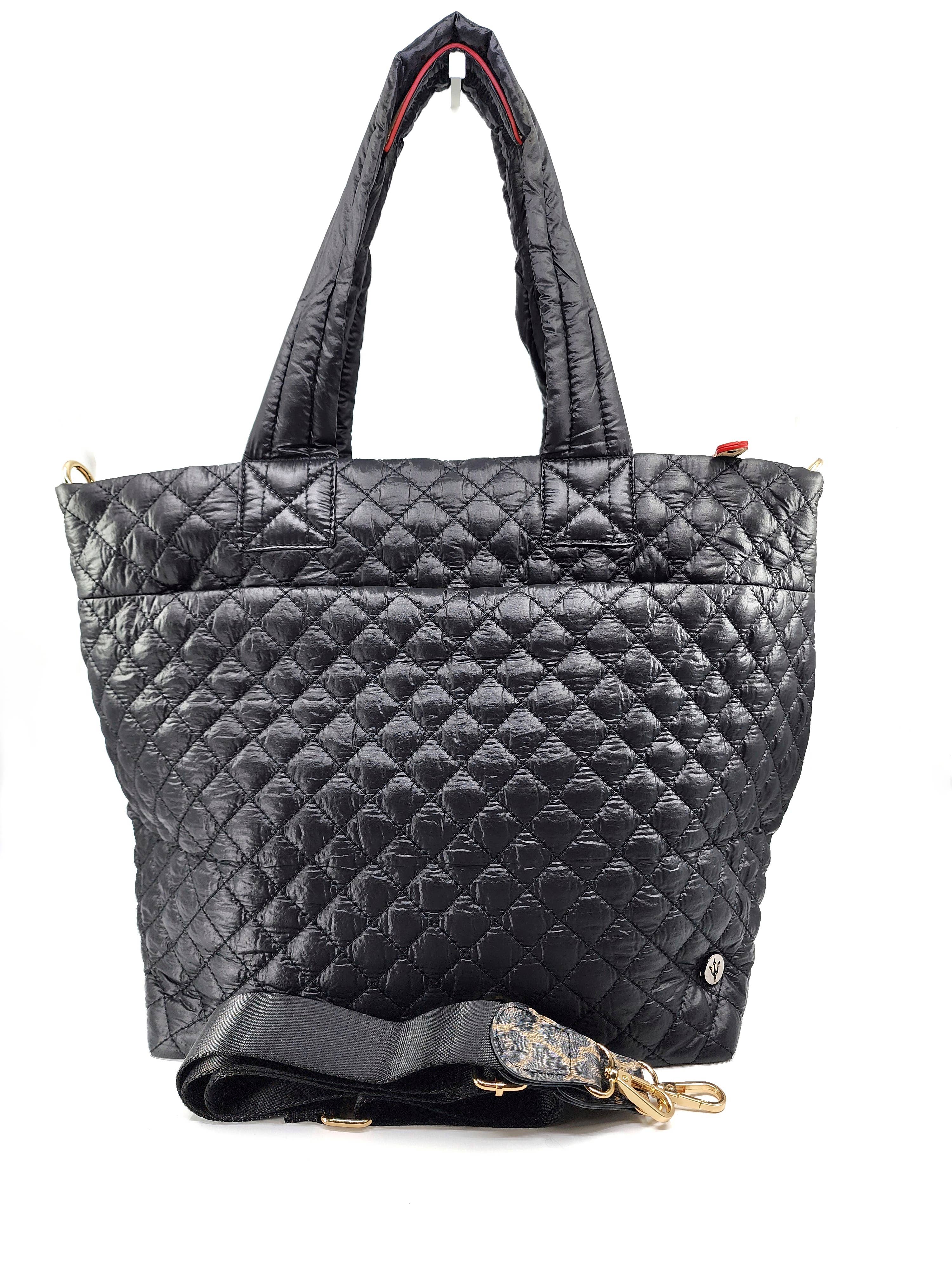 Hatzzi - Wholesale Tote Bag - Women's - Large Nylon Quilted Puffer Top Zip Tote7