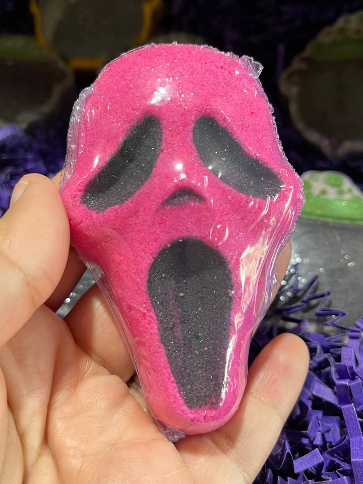 screaming face bath bombs for wholesale by Wicked Suds Bath Co
