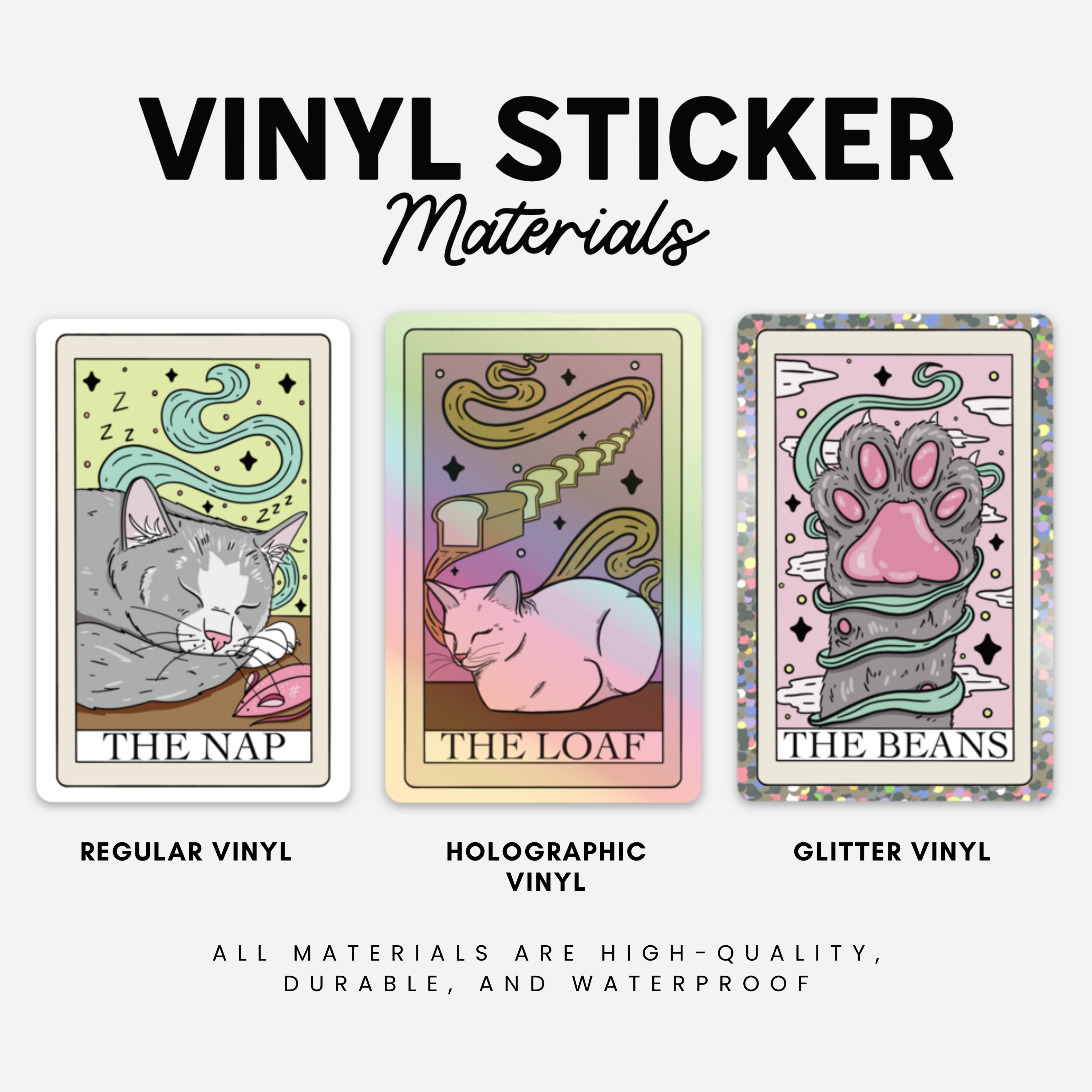 Midnight Door Studio - Wholesale Sticker - The Loaf Cat Tarot Card Vinyl Sticker2