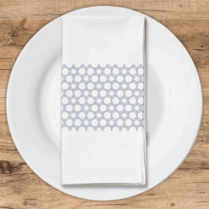 Serviette d'invité imprimée - Étoile juive - Hanoucca pour la vente par Altoonastore