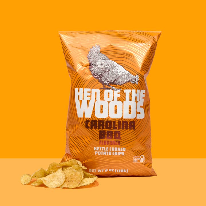 Carolina BBQ Kettle Cooked Potato Chips 6OZ for wholesale by Hen of the Woods