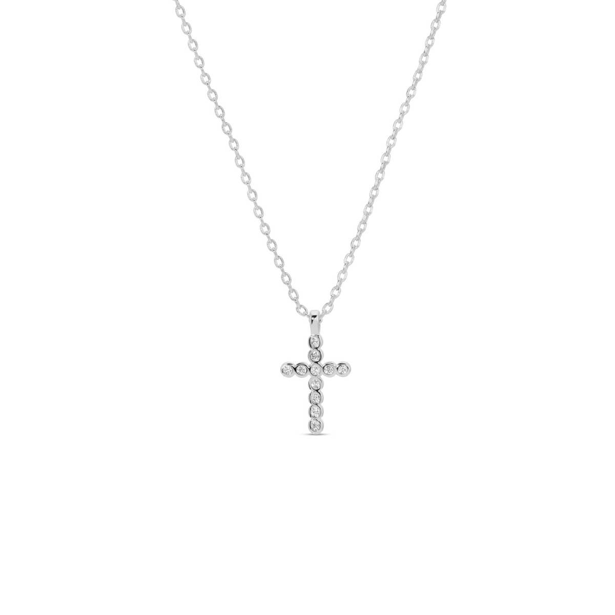 Splendid Iris - Wholesale Pendant/Charm Necklace - Delicate Cz Cross Pendant2