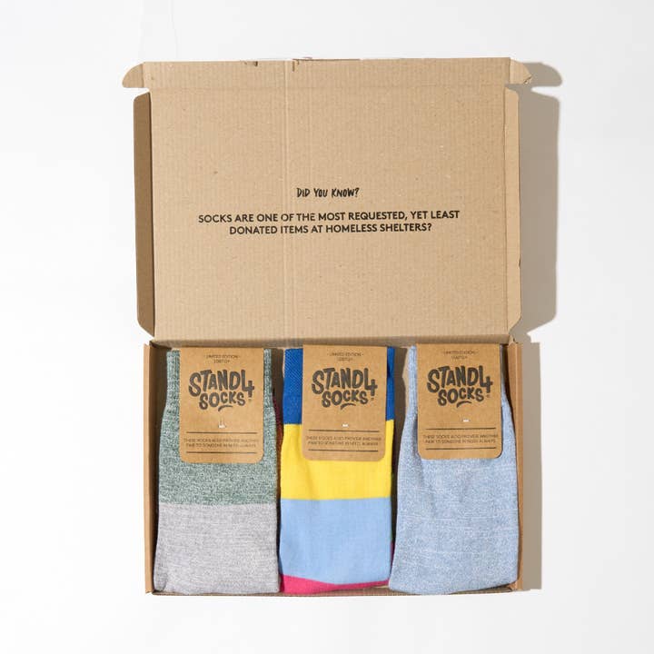 Caixa de Aniversário Pack de três por atacado de Stand4 Socks