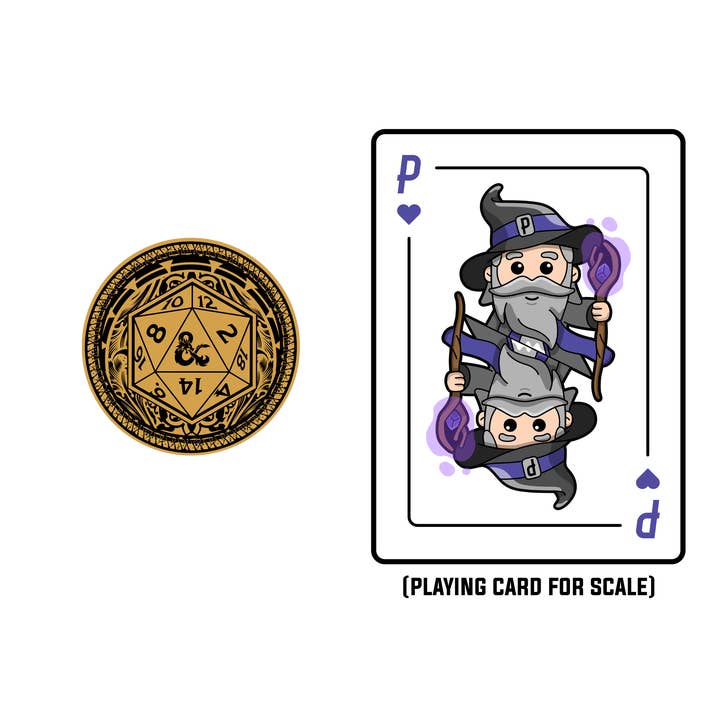 Pinfinity - Wholesale Lapel pin/button - Dungeons & Dragons - Ornate Gold D202