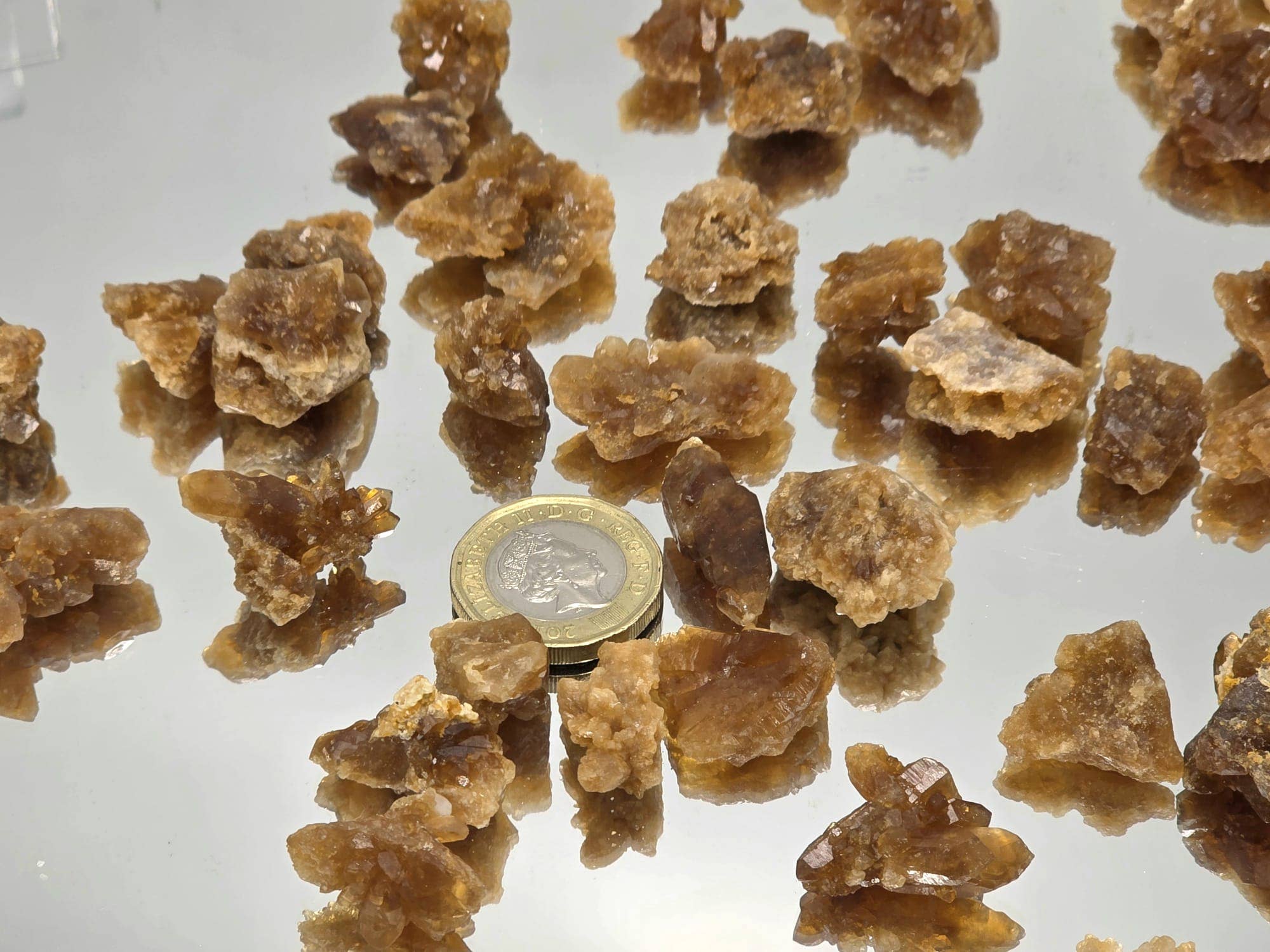 Distinction Crystals – wholesale Spiritual stone/crystal – Small Citrine Pseudomorphs in Magnifying Case (Morocco)3