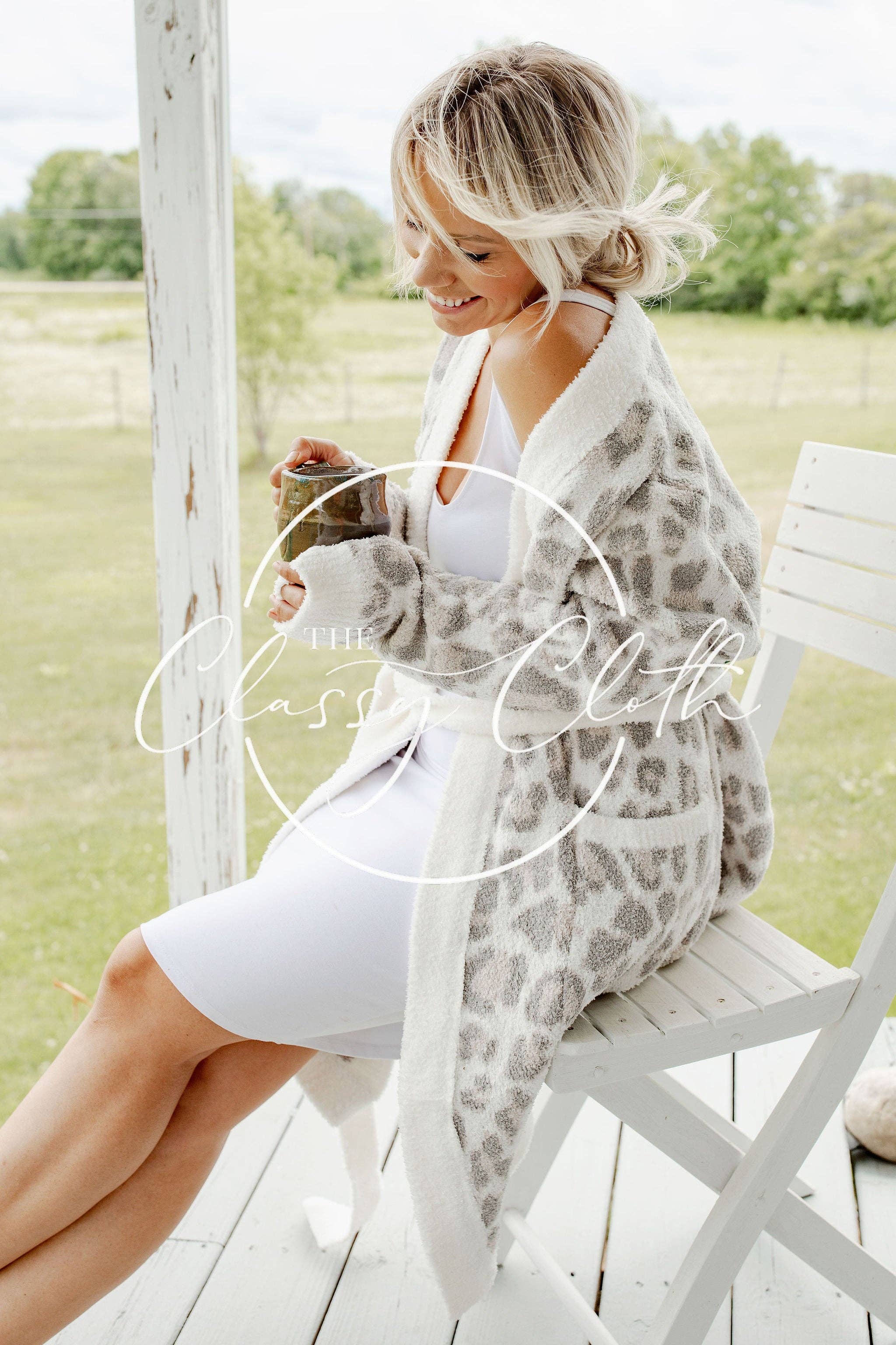The Classy Cloth WS - Wholesale Robe - Women's - Luxe Robe - Beige Leopard RTS3