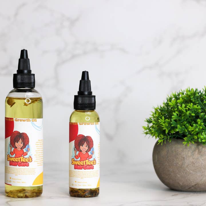 Urte vækst olier for engroshandel hos SweetTee’s Hair Care