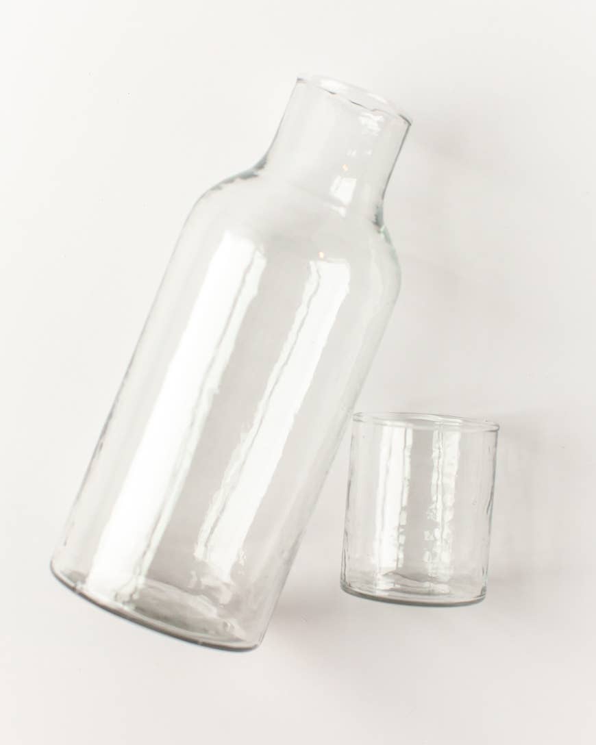 Acacia Creations - Wholesale Carafe - Handblown Hammered Glass Carafe5