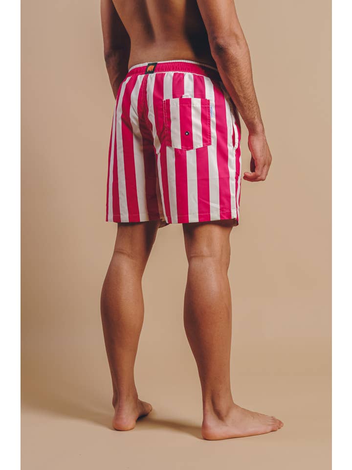Trendsplant Clothing - Vente Short de bain – homme - Maillot de bain Beach Club SEAQUAL® YARN fuchsia