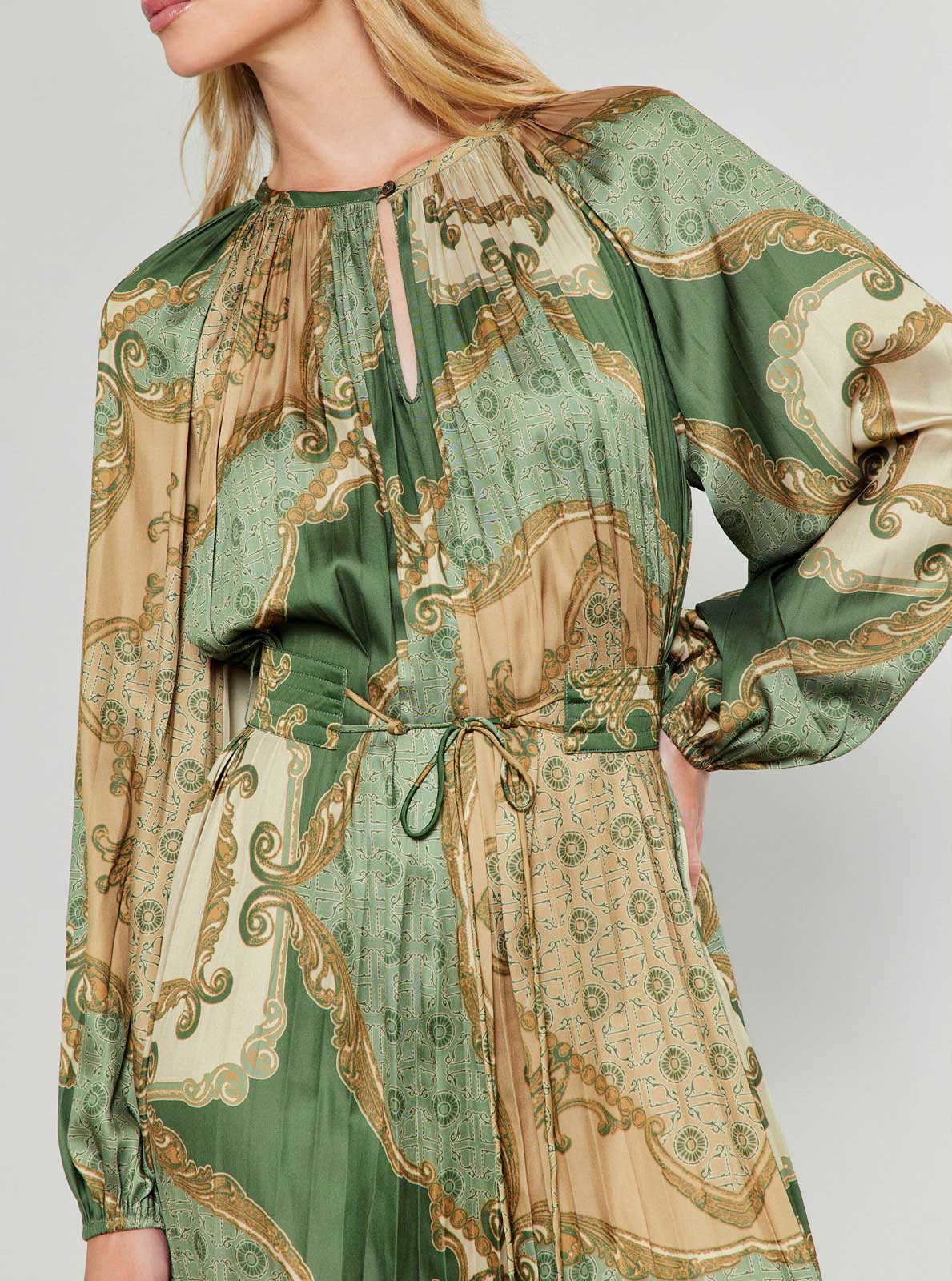 Current Air - Vente Robe – femme - Robe midi à foulard chaîne Héritage7