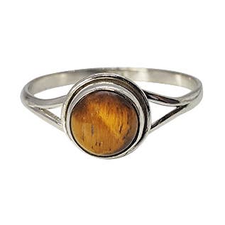 Anel Tiger Eye Prata de Lei por atacado de Amberman
