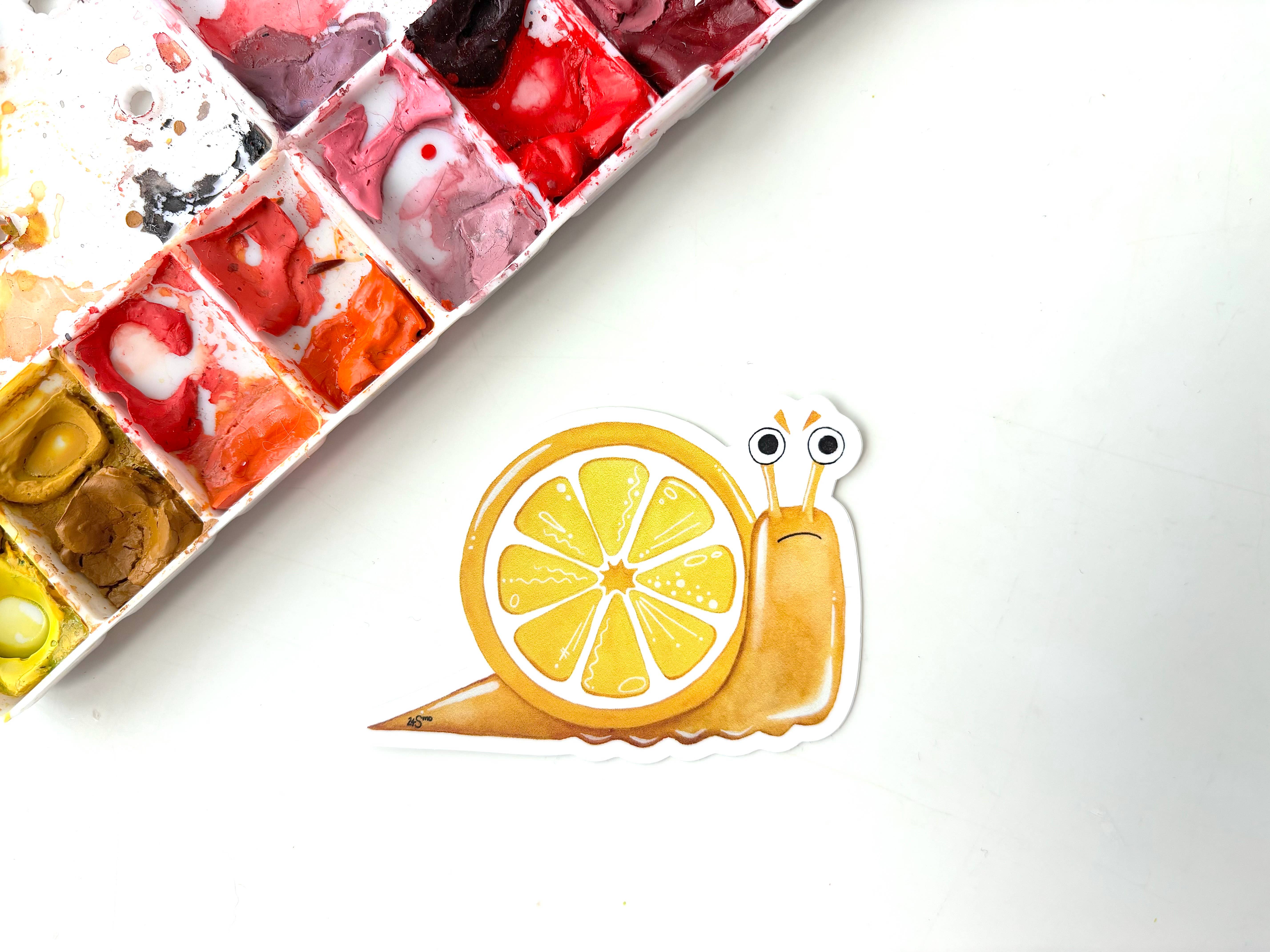 Owlfeathers Watercolor - Wholesale Sticker - Lemon Snail Vinyl Sticker