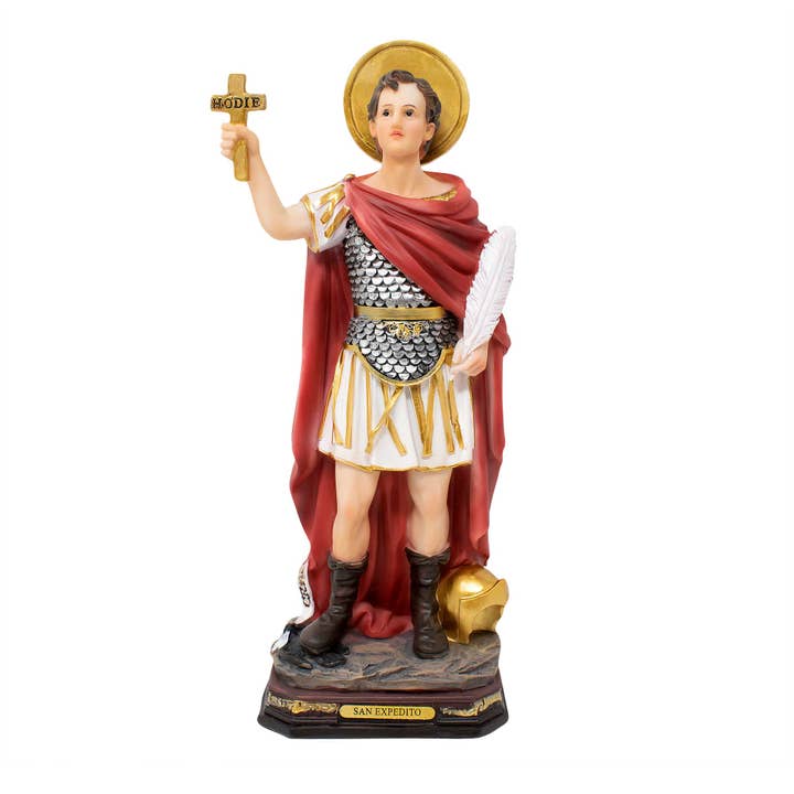 mrcjsales - Wholesale Sculpture - MrcjSales - Saint Expeditus Statue | San Expedito | Multiple Sizes | Realistic Resin Craft | Ideal for Church, Home, Gifts