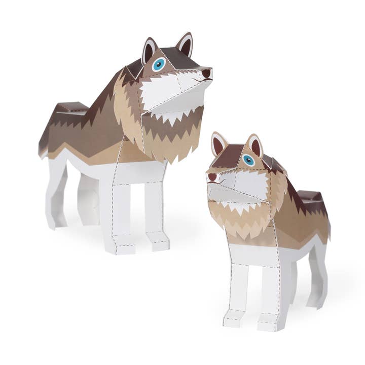 Maxi Wolf Paper Toys for wholesale by pukaca