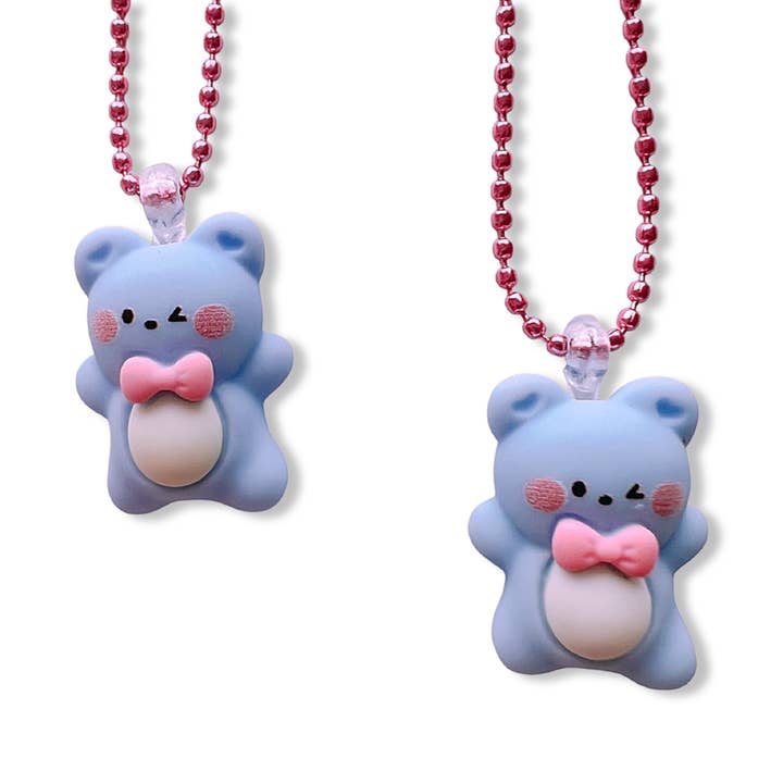 Collier pour enfant Pop Cutie Blue Bear pour la vente par Pop Cutie Accessories & Gifts