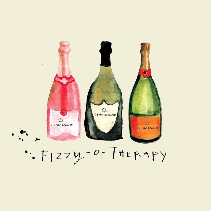 Poet and Painter - Wholesale Everyday Greeting Card - 'Fizzy 'o Therapy' Greetings Card , FP3067
