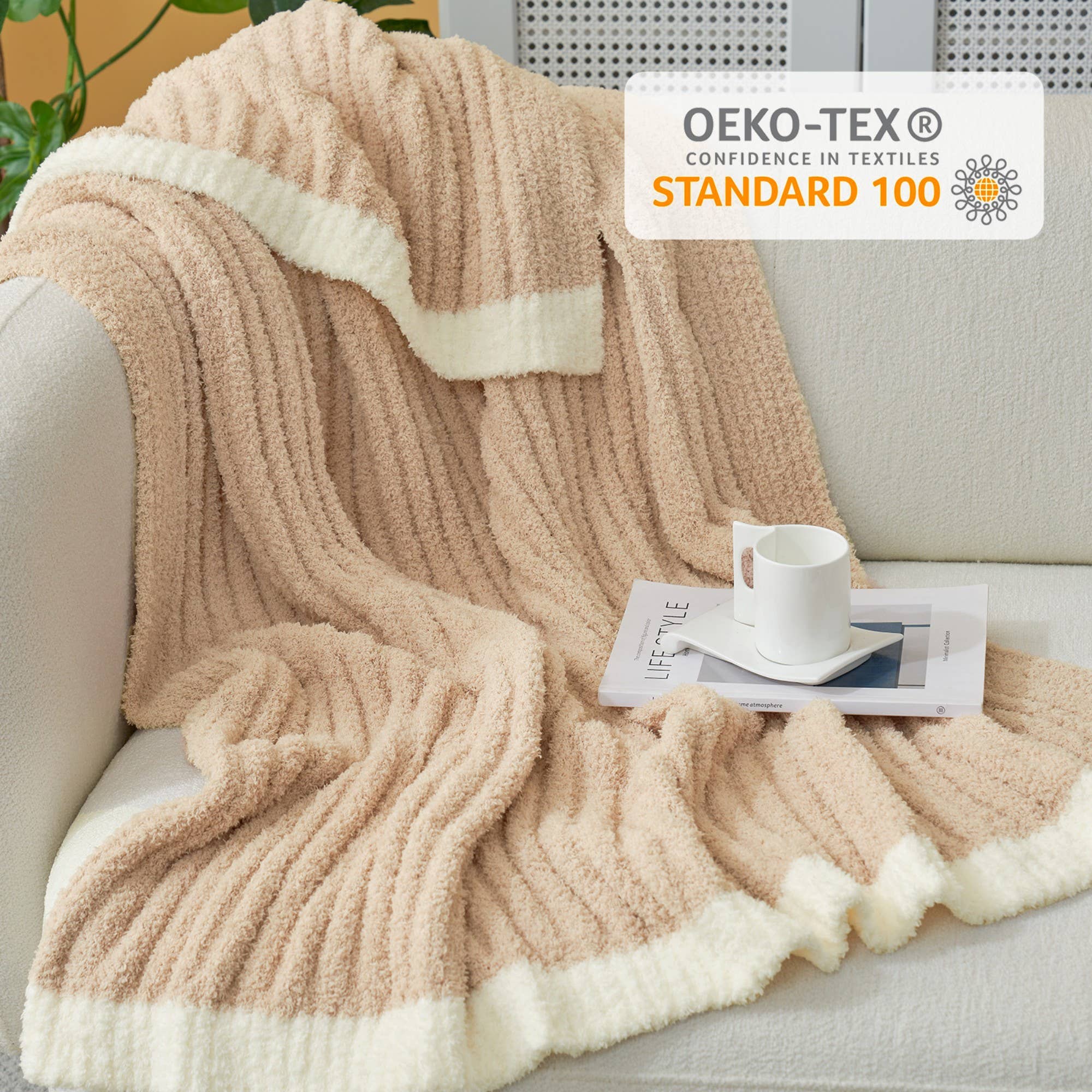 DreamValley - Wholesale Throw Blanket - SS Reversible Ribbed Knit Throw Blanket20