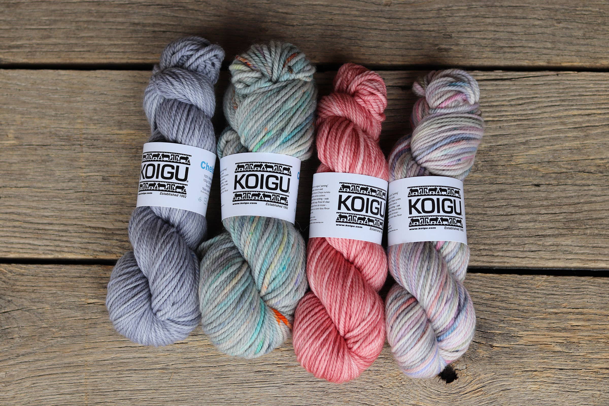 Koigu Wool Designs - Wholesale Yarn - Chelsea Aran Merino Yarn -group A34