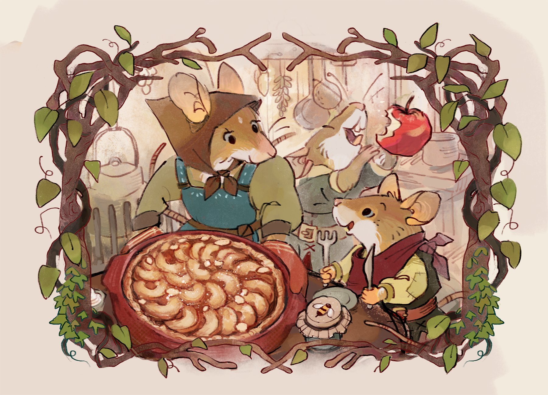 Cantrip Candles - Wholesale Jar/Filled Candle - Miss Penelope's Apple Tarts & Cream 9oz Candle1