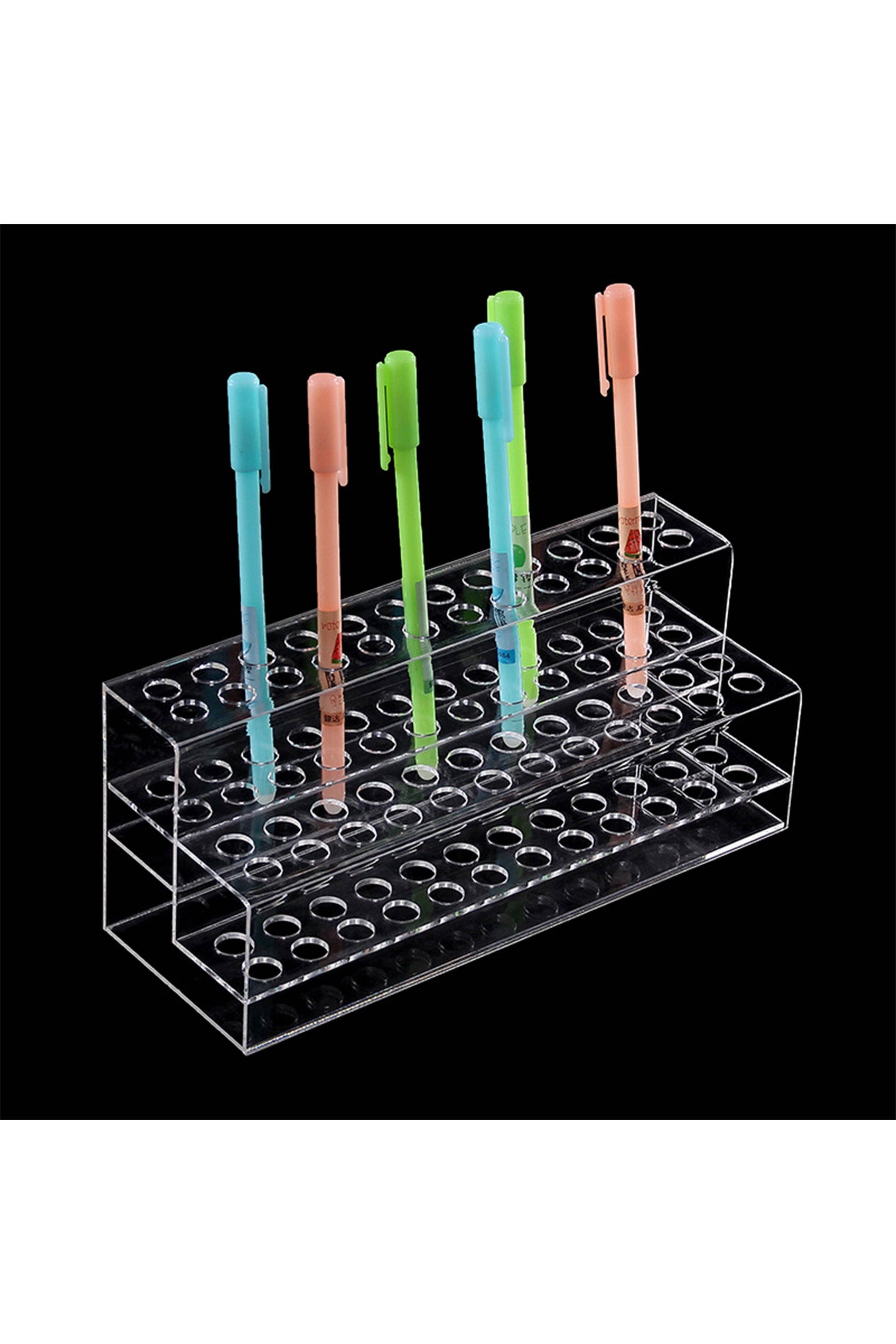 Clear Doublylayer Transparent Acrylic Pen Holder W1814 for wholesale on Faire2