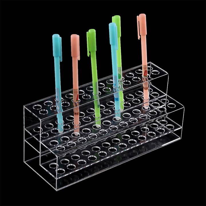 Clear Doublylayer Transparent Acrylic Pen Holder W1814 for wholesale on Faire2