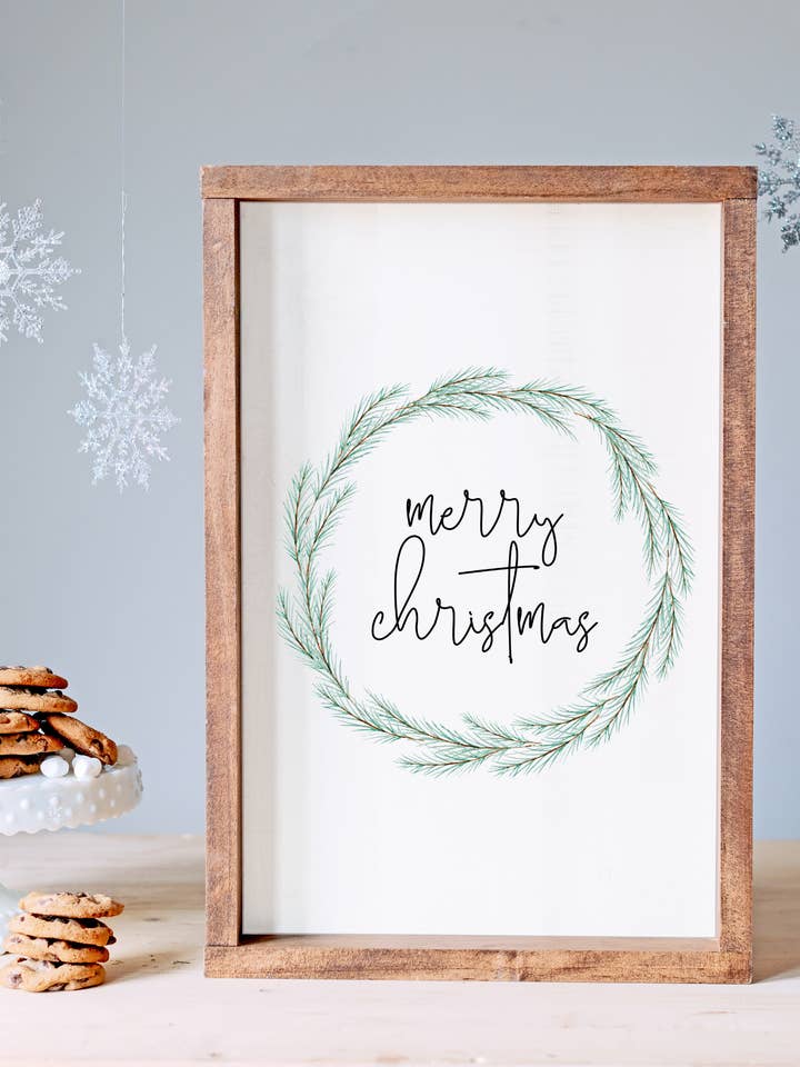 Glædelig jul Krans Print for engroshandel hos Blossom & Bloom