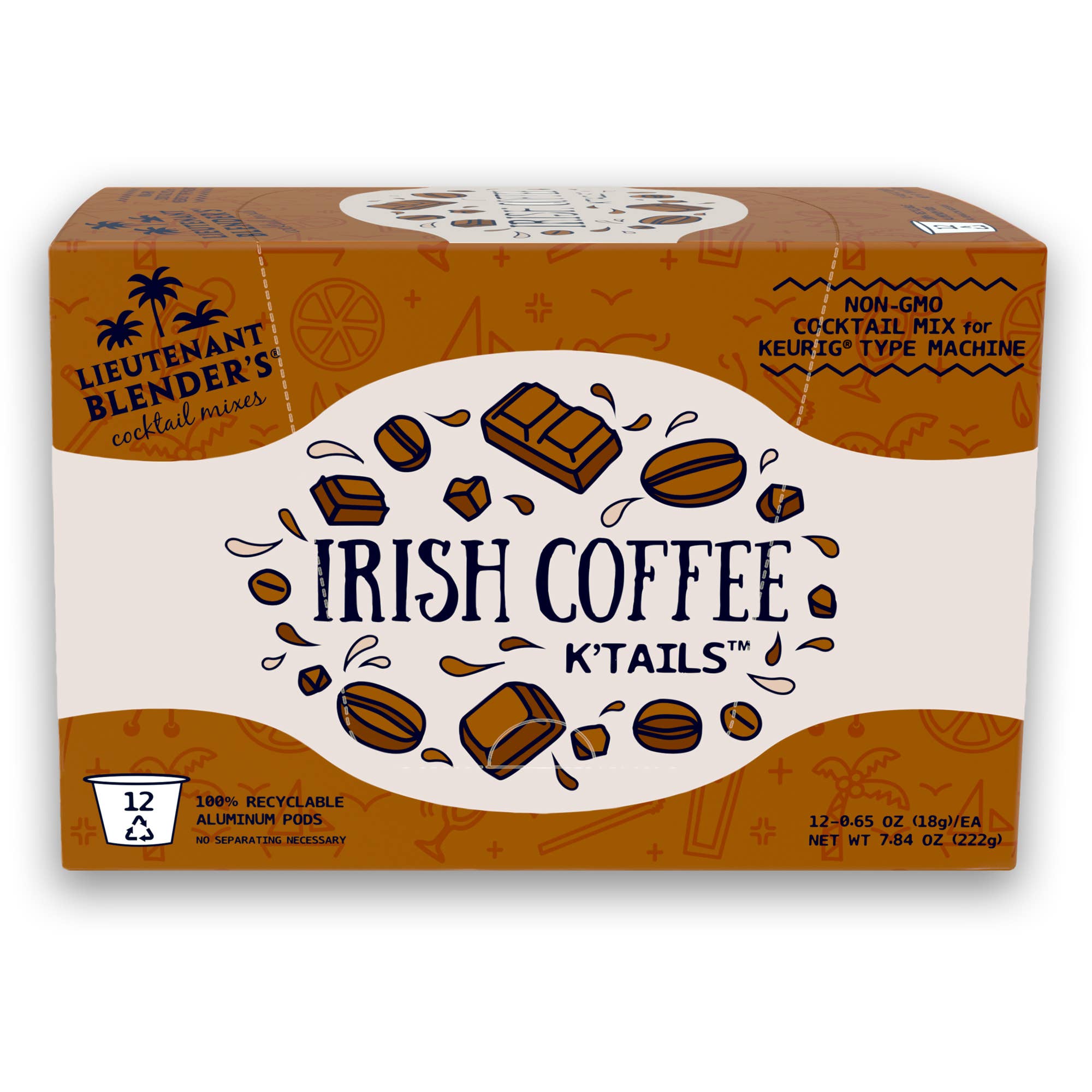 Lieutenant Blender's Cocktail Mixes - Wholesale Cocktail Mix/Syrup - Irish Coffee K'Tails® Single Pod Cocktail Mixers 12 Ct13