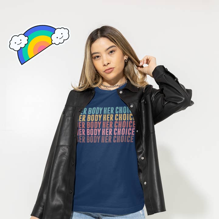 Her Body Her Choice T-shirt voor dames voor wholesale door LimenDime Market