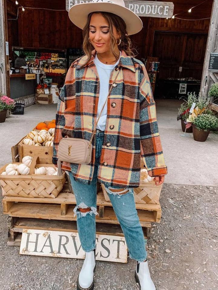 Aria Romance - Wholesale Cardigan - Women's - Checkered Shawl Collar Cardigan11