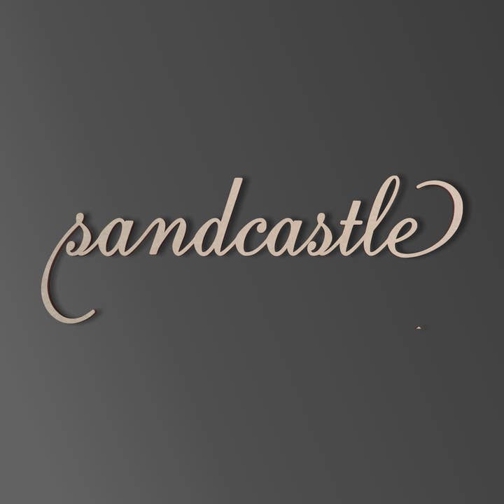 Jess and Jessica - Wholesale Wall Accent - Wall Decor Word Cutout "Sandcastle" - Cutout, Home Decor1