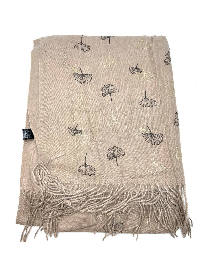 LINETA – wholesale Slöja - Dam – HH-191 Gingko förgylld halsduk10