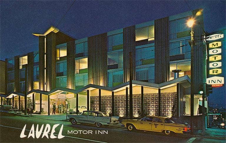 Found Image Press - Wholesale Sticker - Sticker VM-112 Laurel Motor Inn at Night0