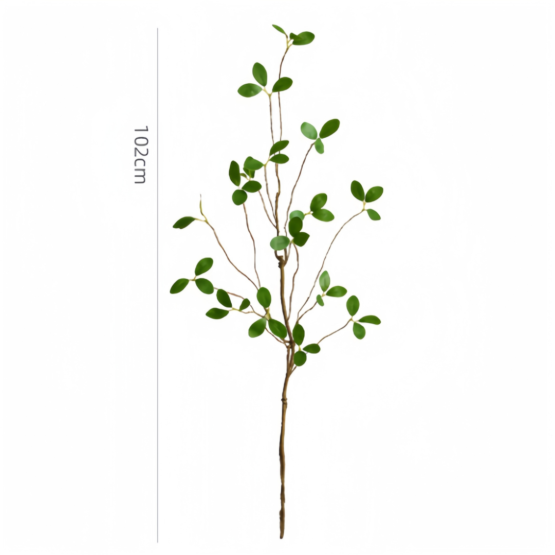 ACNITE(We cover U.S. import duties) – wholesale Artificial plant – Long banyan leaves false green plant Artificial branch5