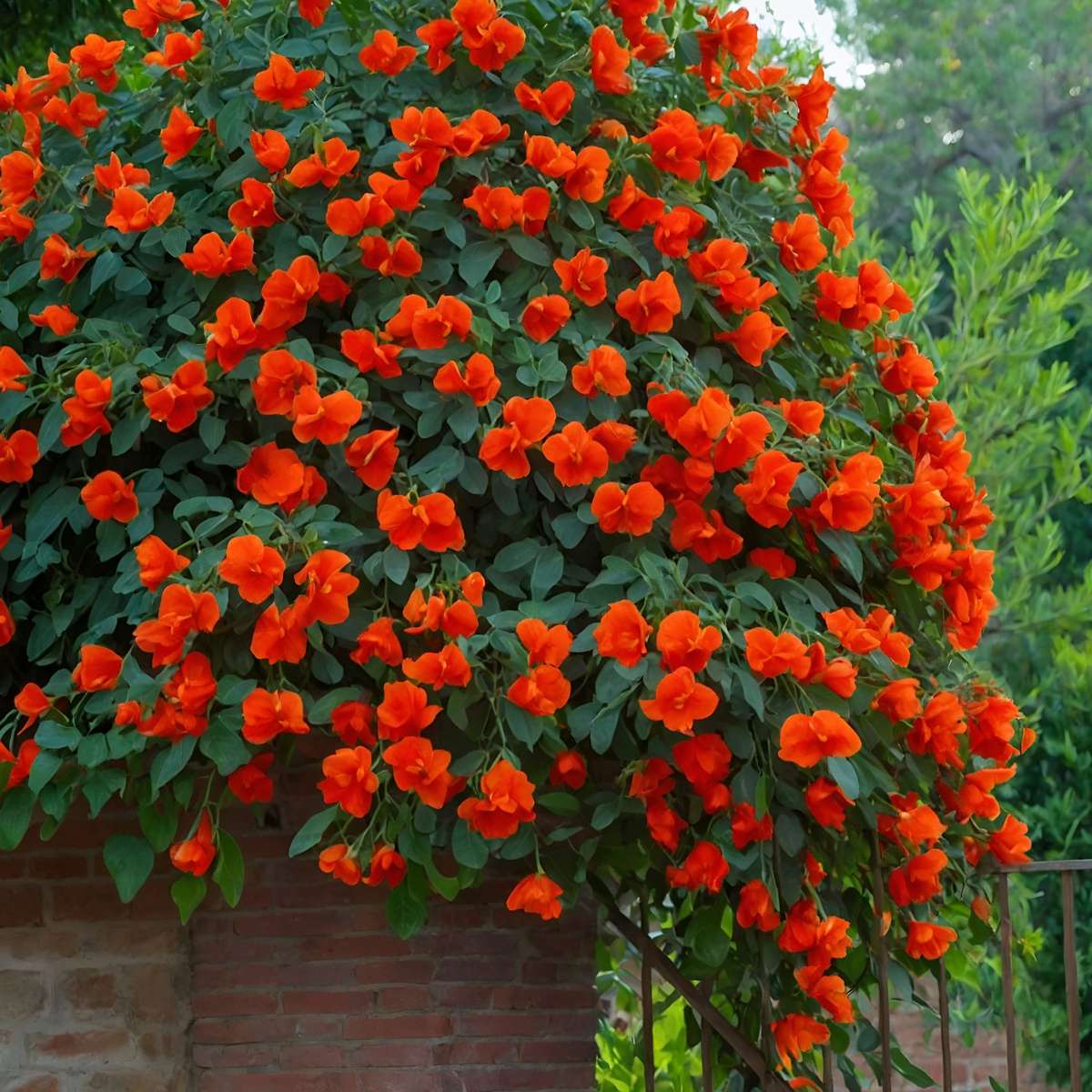 Oasis of Life - Wholesale Live Plant - Trumpet Vine – 2 Plants – Campsis 'Mme Galen' – Height 110–120cm – Ø17cm – Hardy Climbing Plant with Orange-Red Flowers – Fast-Growing Climbing Plant for Garden, Fence & Pergola2